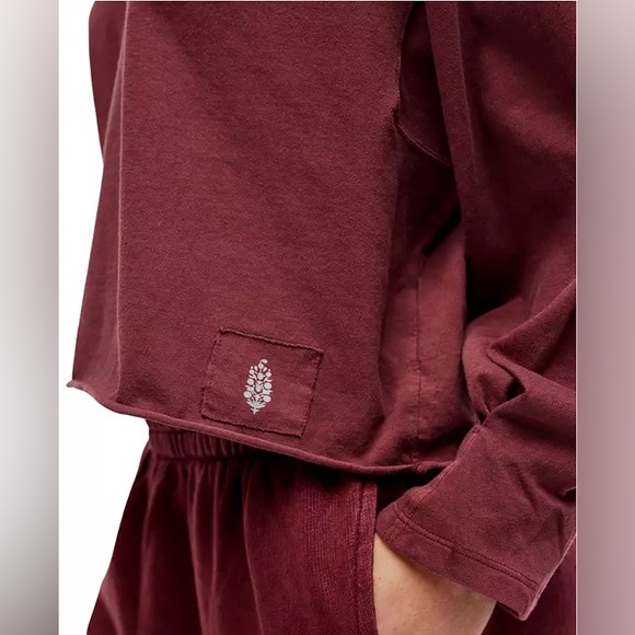 FP MOVEMENT Inspire Layer Long Sleeve Top Oxblood Washed Burgundy - Picture 2 of 8